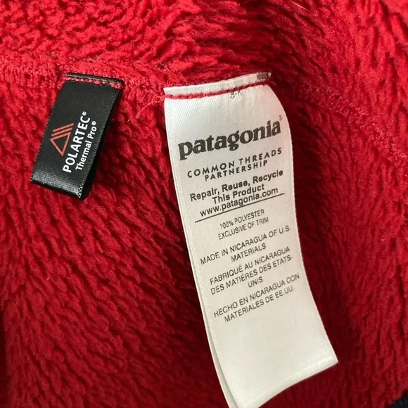 Patagonia sz M red polartec fleece - Picture 4 of 9